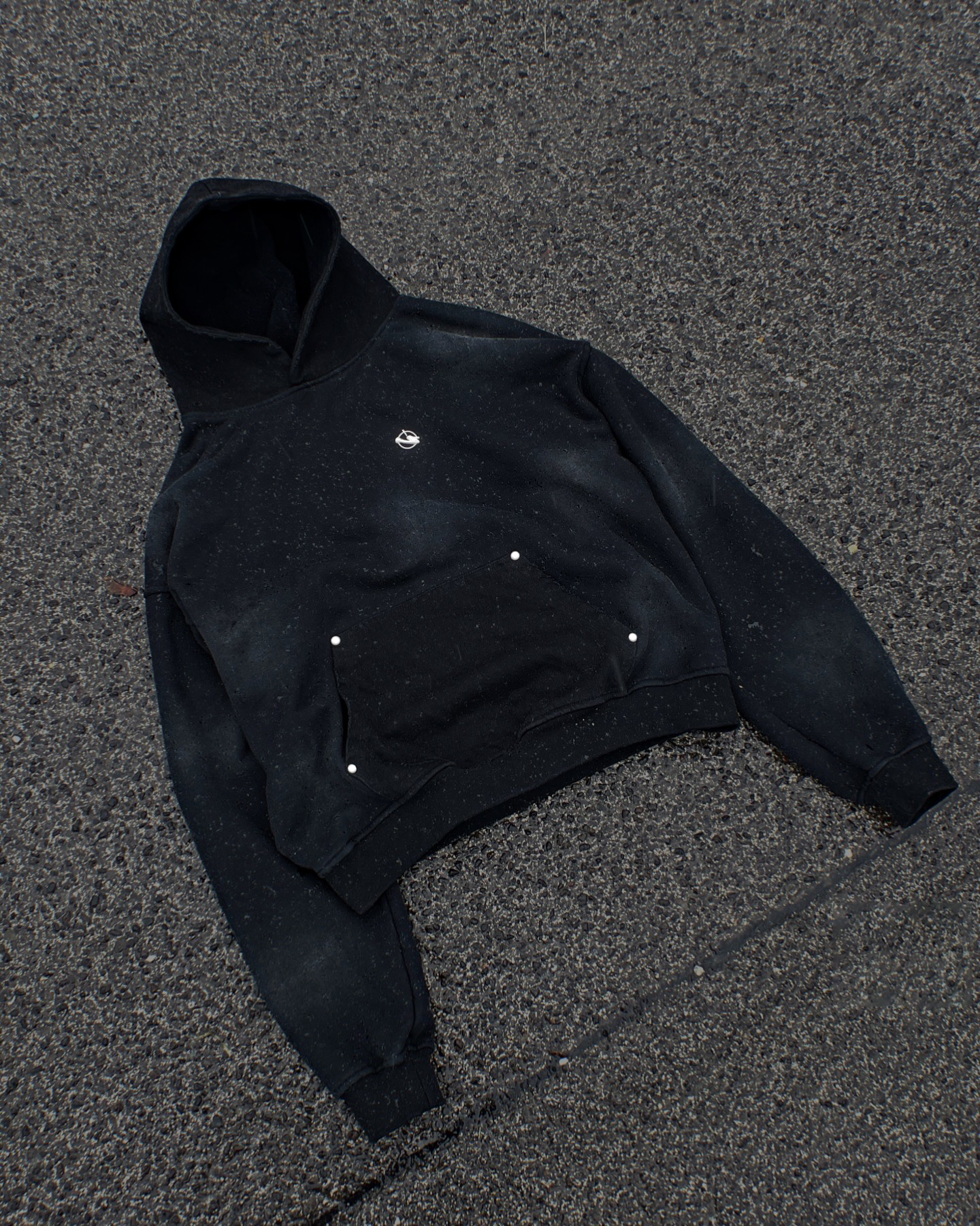 DENIM HOODIE - BLACK